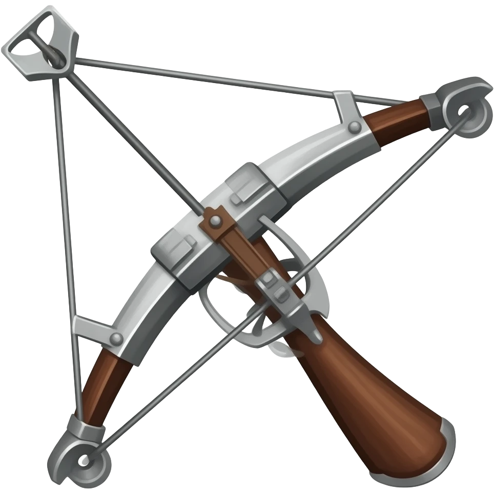 classic medieval crossbow - with no background emoji
