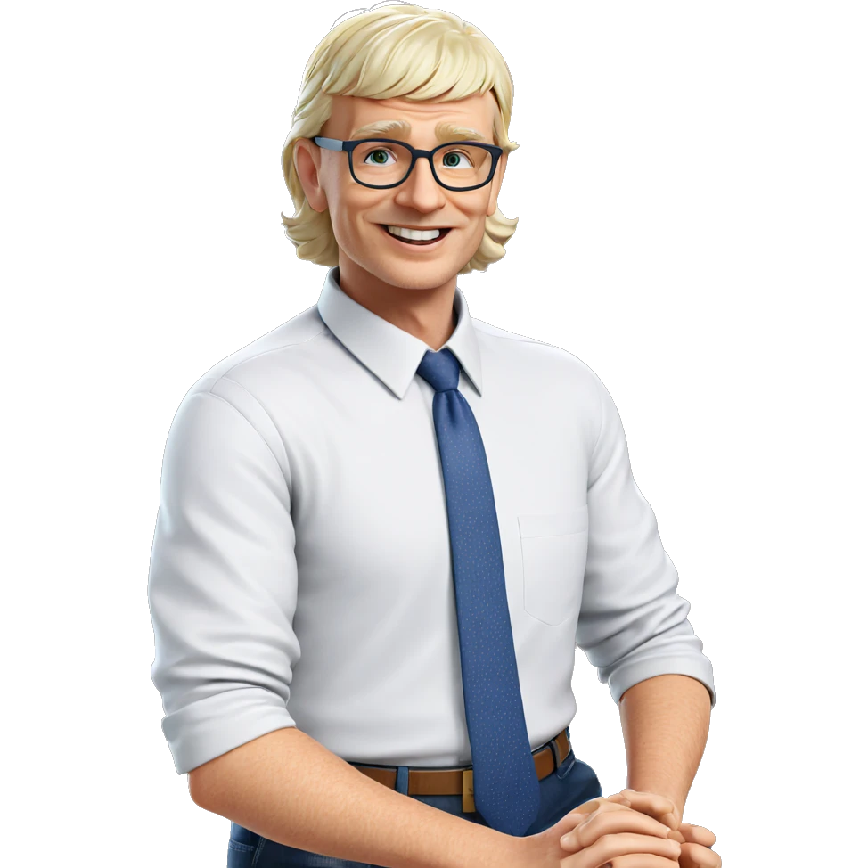 smiling elderly man in shirt emoji