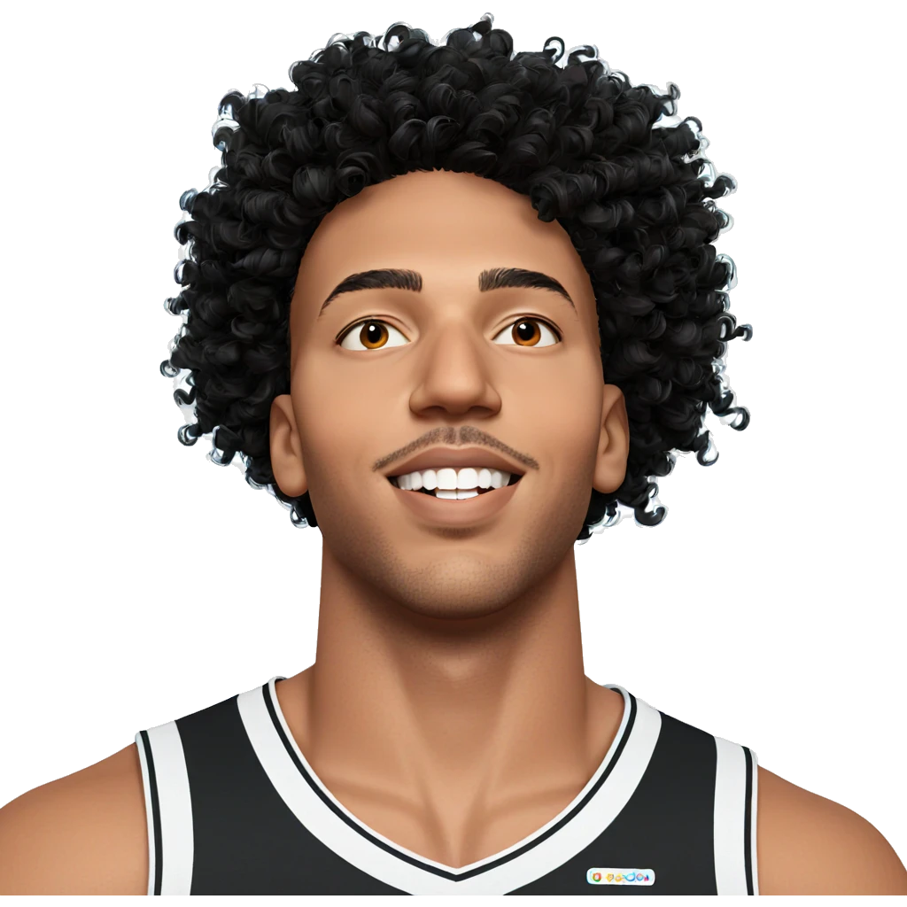 smiling dark-skinned male portrait emoji