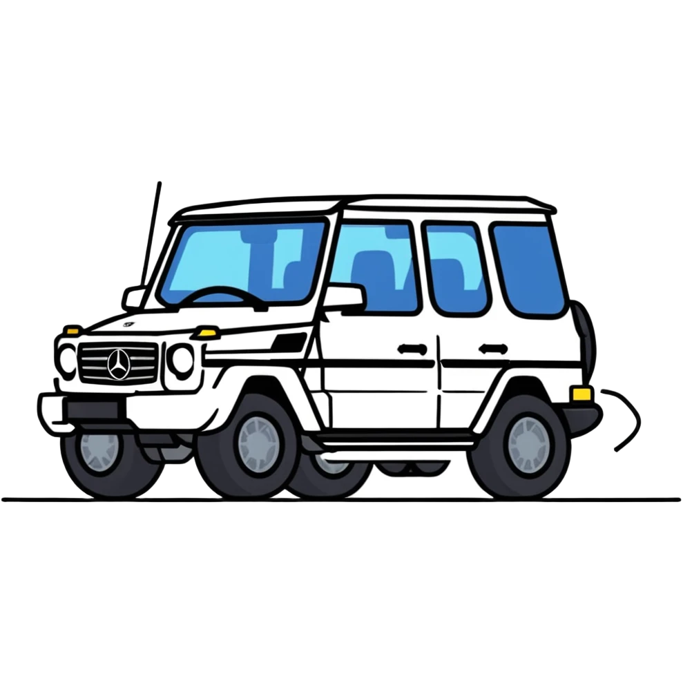 Karen driving a black Mercedes Benz suv emoji