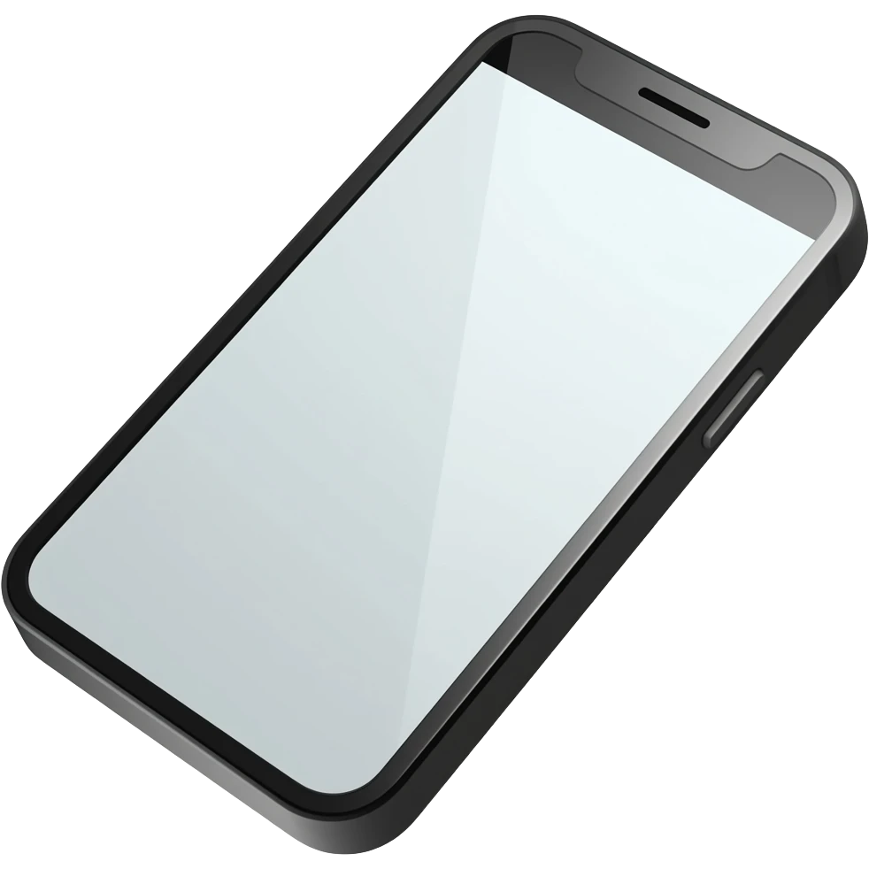 thick black outline, smartphone emoji, thick black outline, simple cartoon emoji