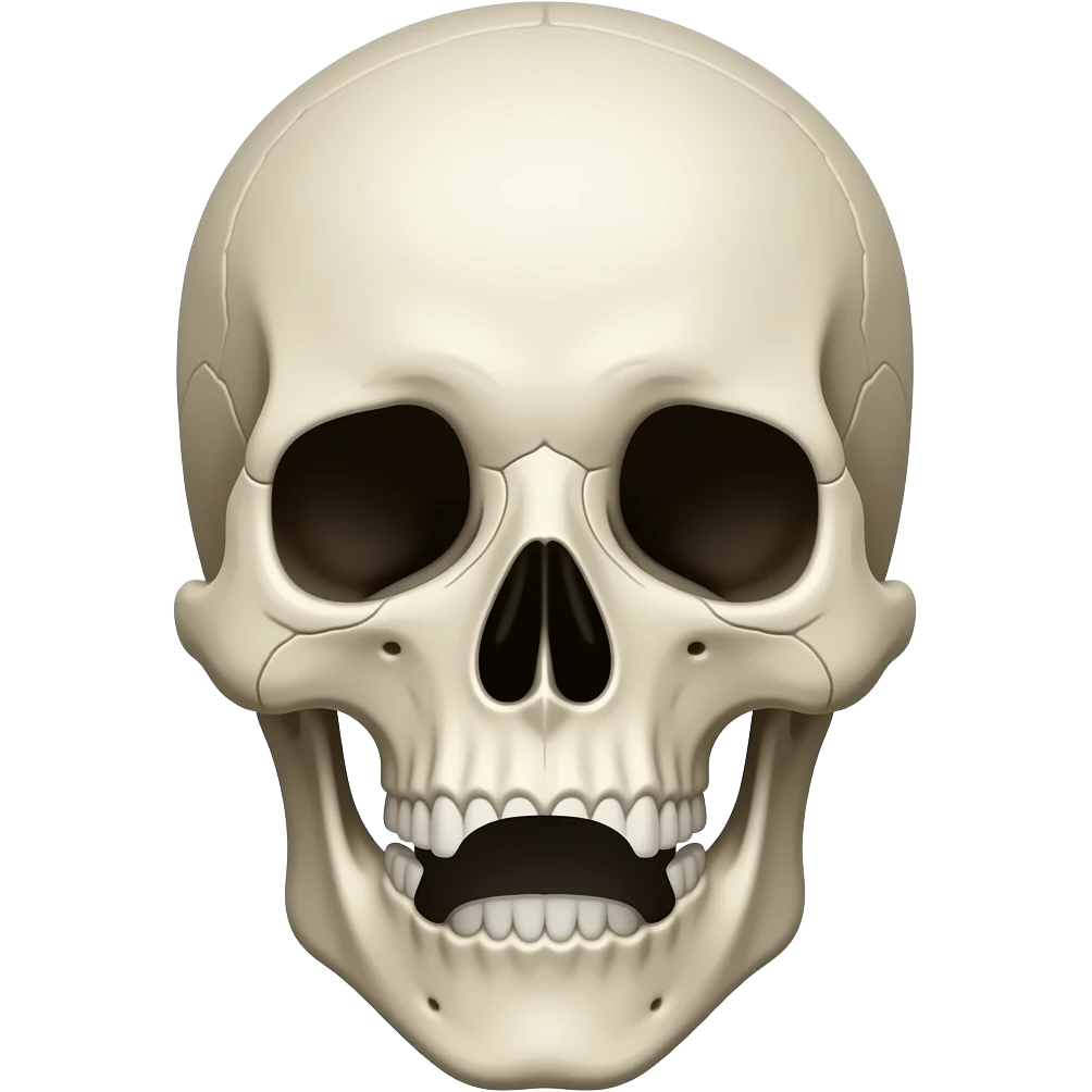 Emojis de esqueleto sorprendido emoji