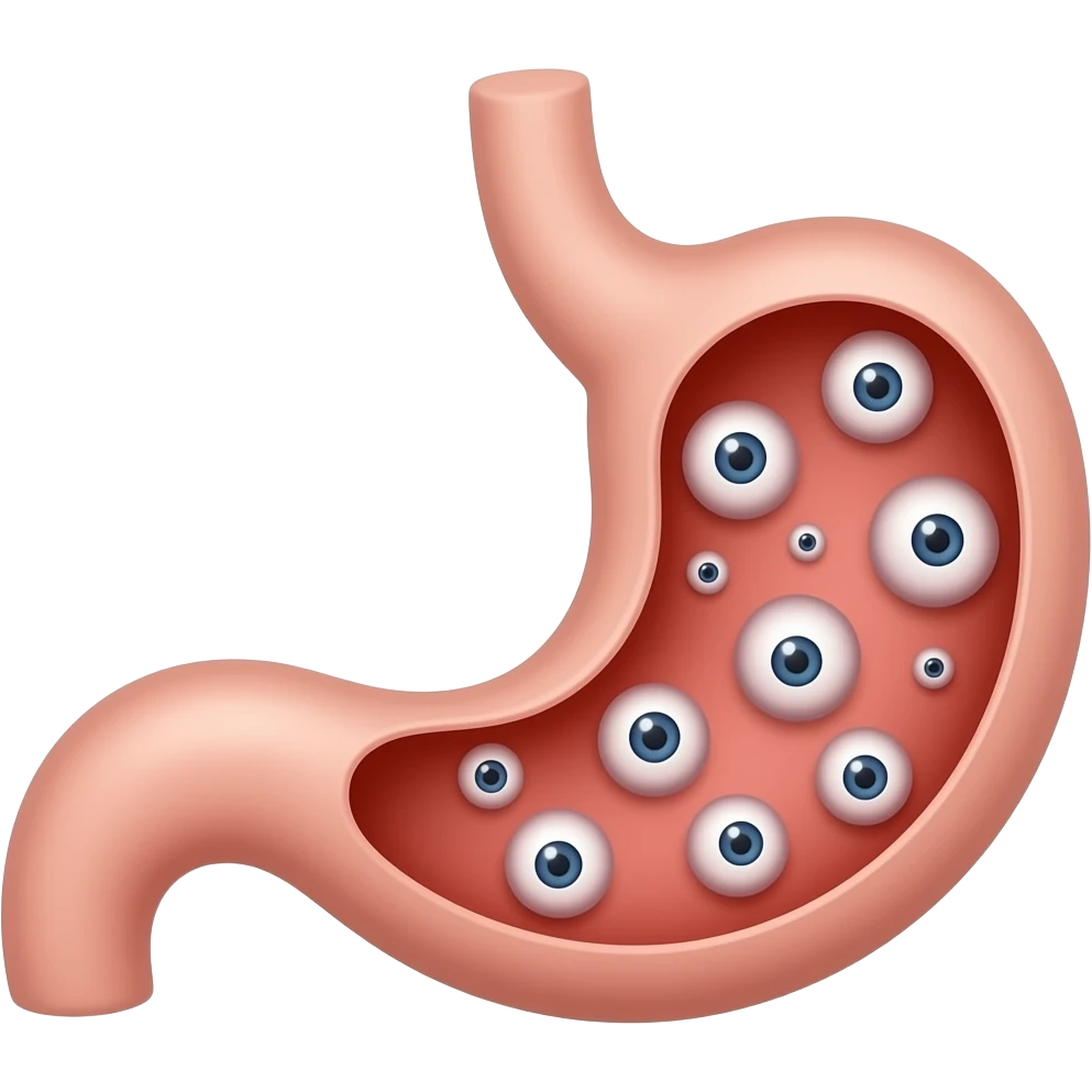 stomach with eyes emoji