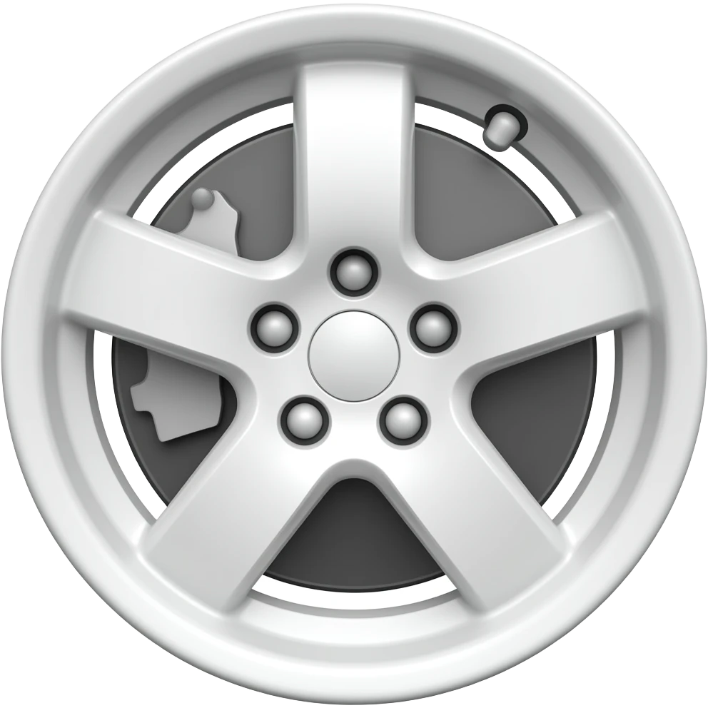 car rim white minimalism emoji