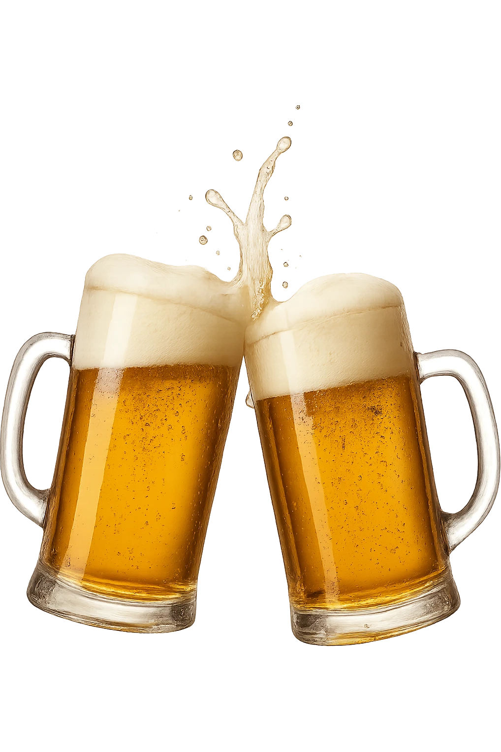 2 drink che fanno brindisi di birre senza mani realistiche emoji
