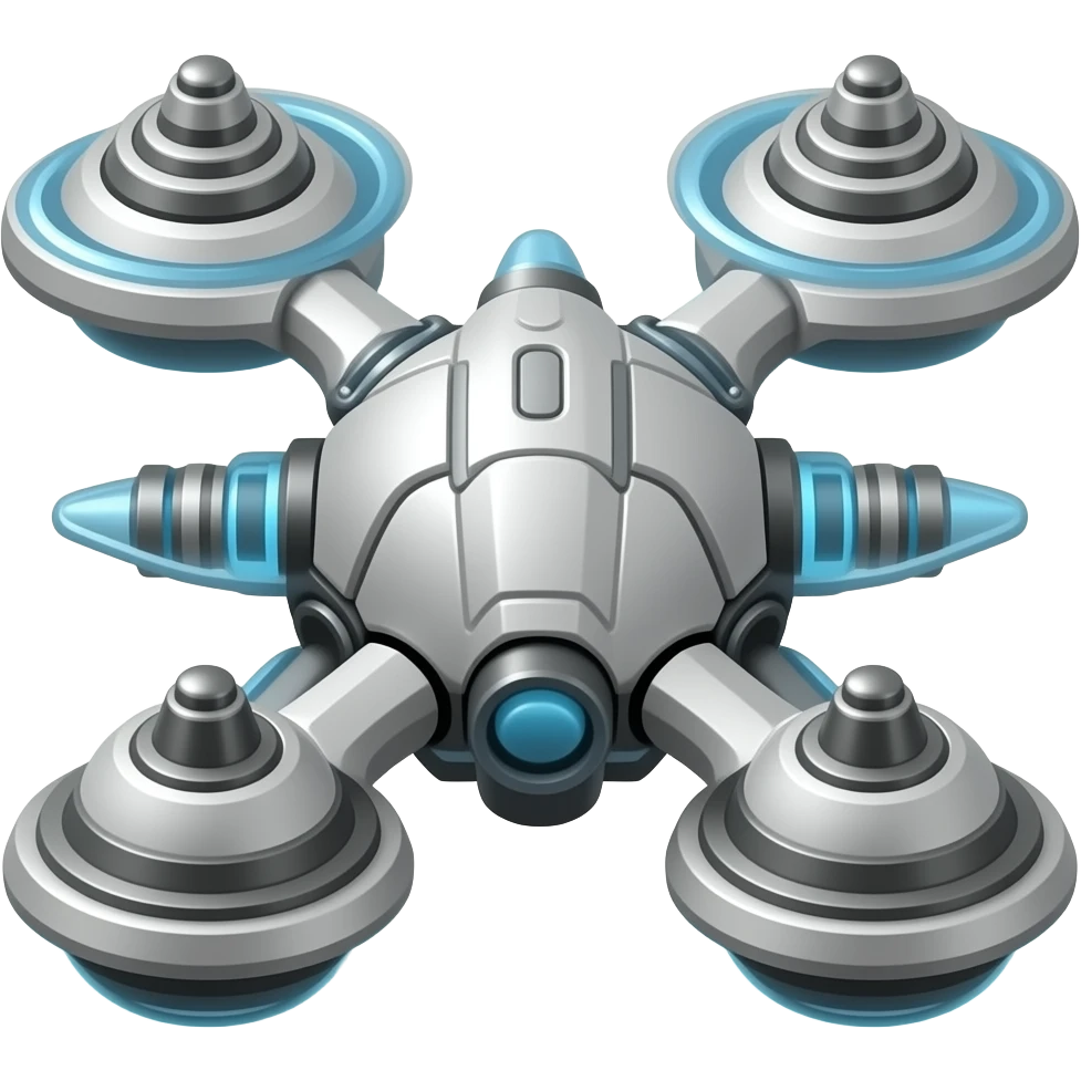 Sleak scifi hover weaponized hover drone emoji
