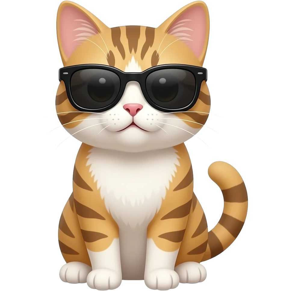 Cat wearing sunglasses emoji