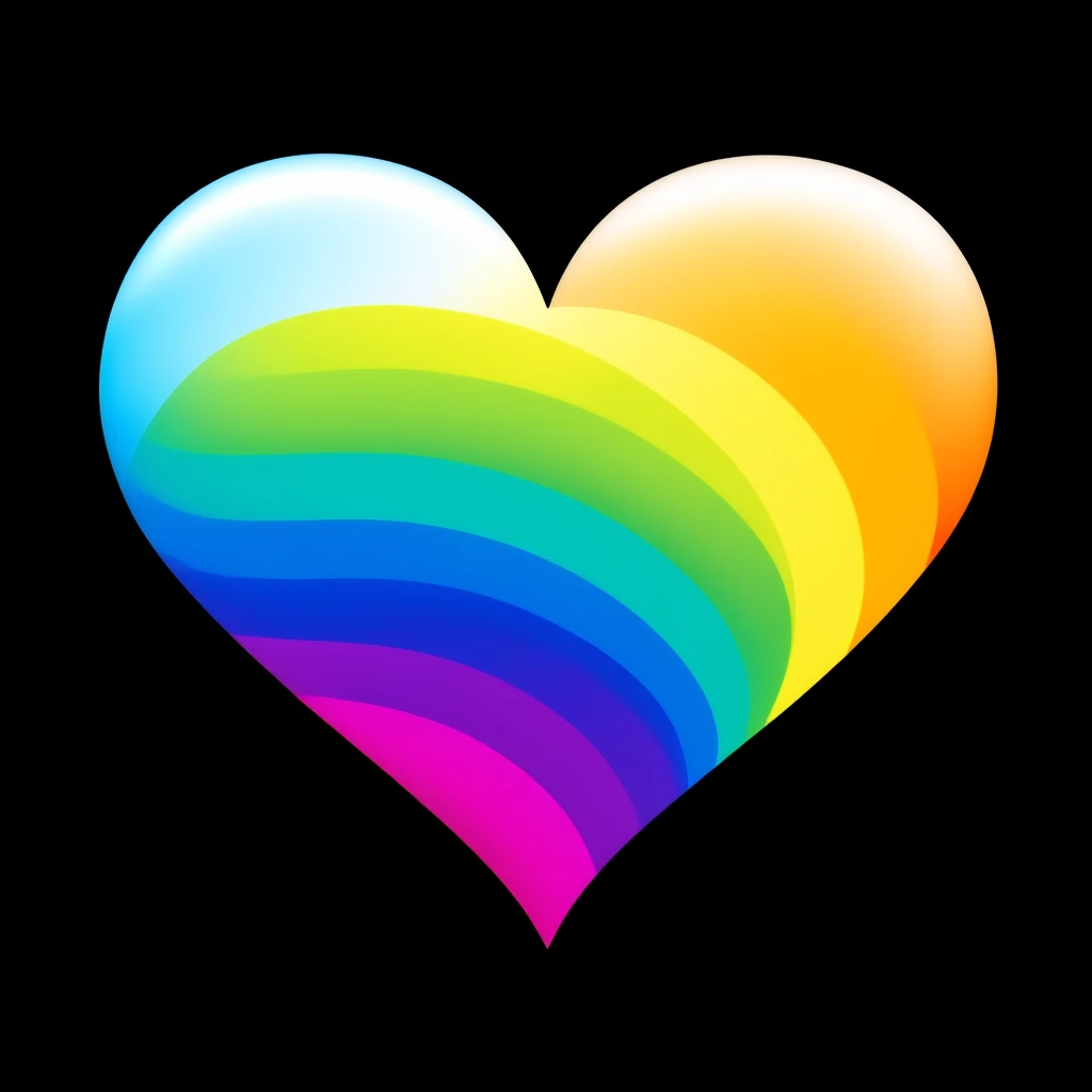 heart with a rainbow gradient emoji