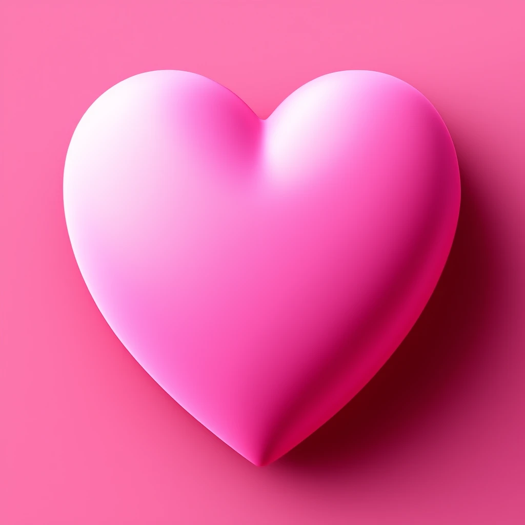 pink heart, ultra detailed emoji