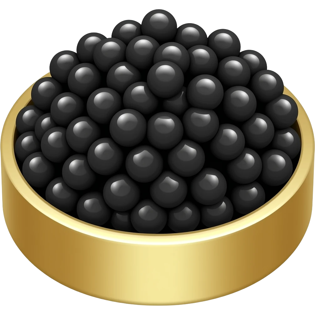 Black caviar emoji