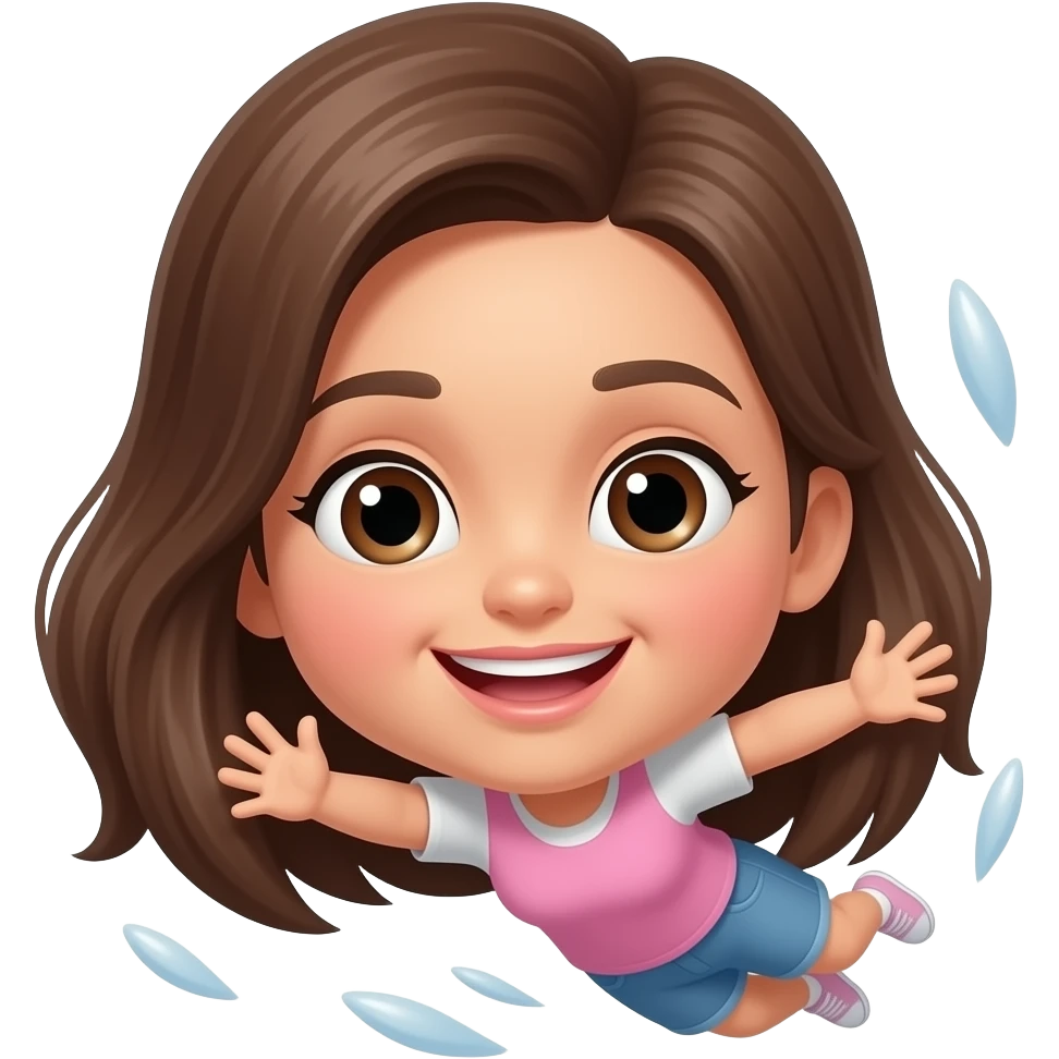 brown woman falling emoji