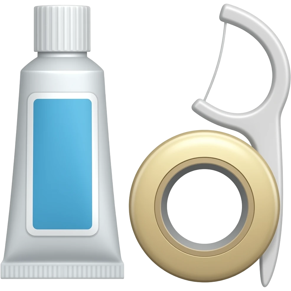 toothpaste and Tape Floss emoji