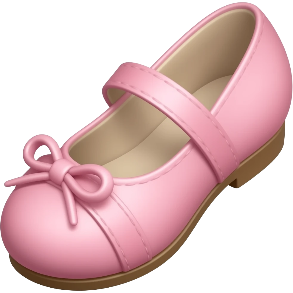 Tap shoe, baby pink emoji