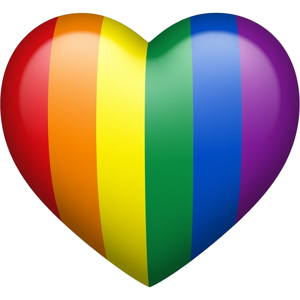 LGBT flag heart emoji