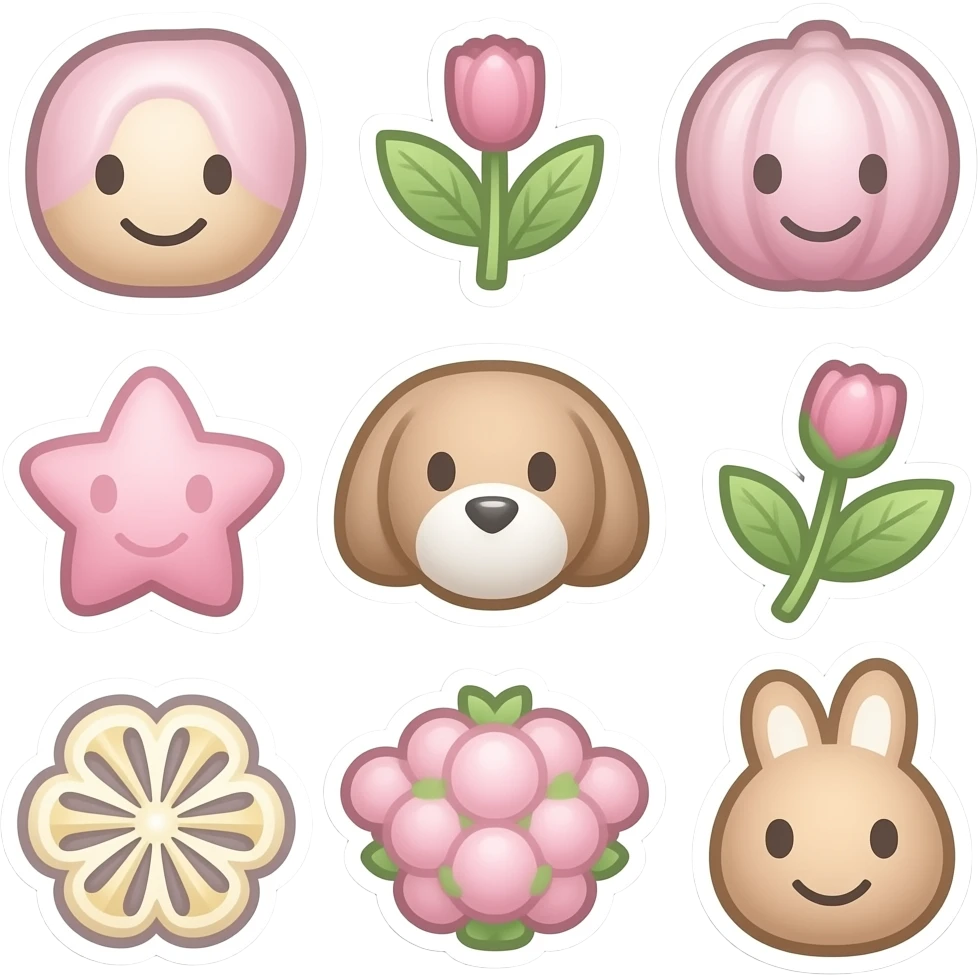 Free aesthetic stickers emoji