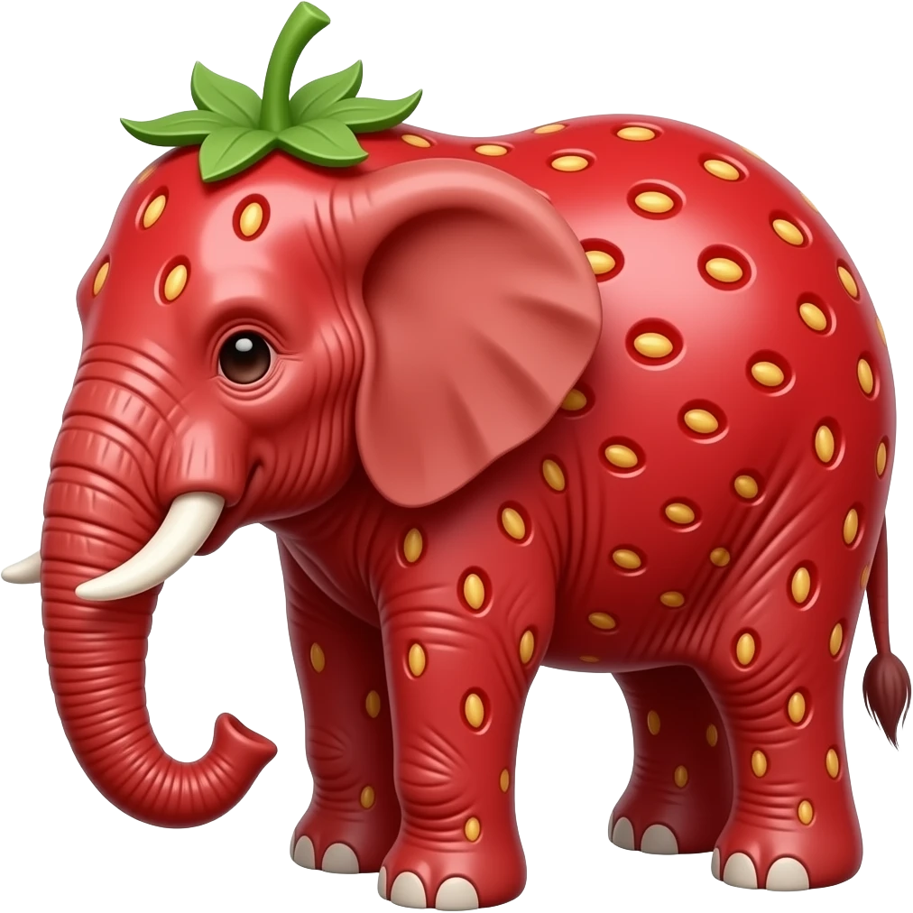 Strawberry elephant emoji