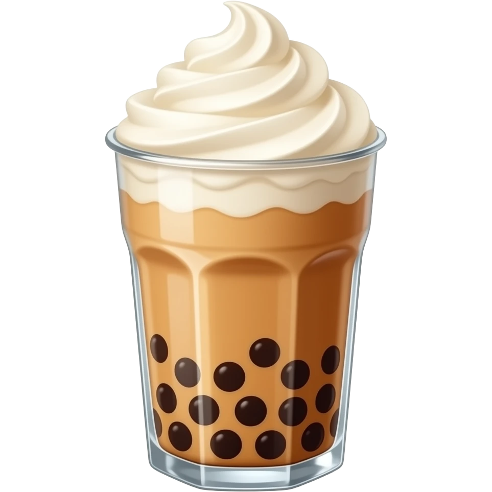Bubble Tea with cream emoji