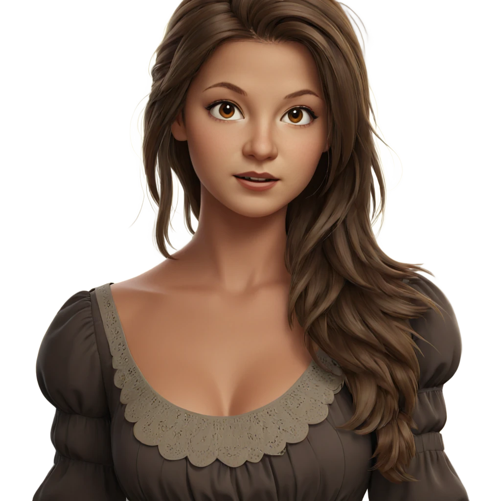 brown-haired girl in dress emoji