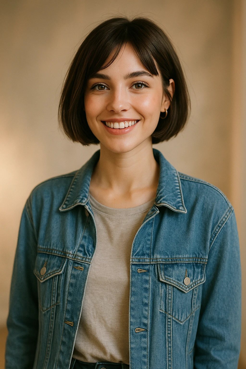 A girl with a bob haircut emoji