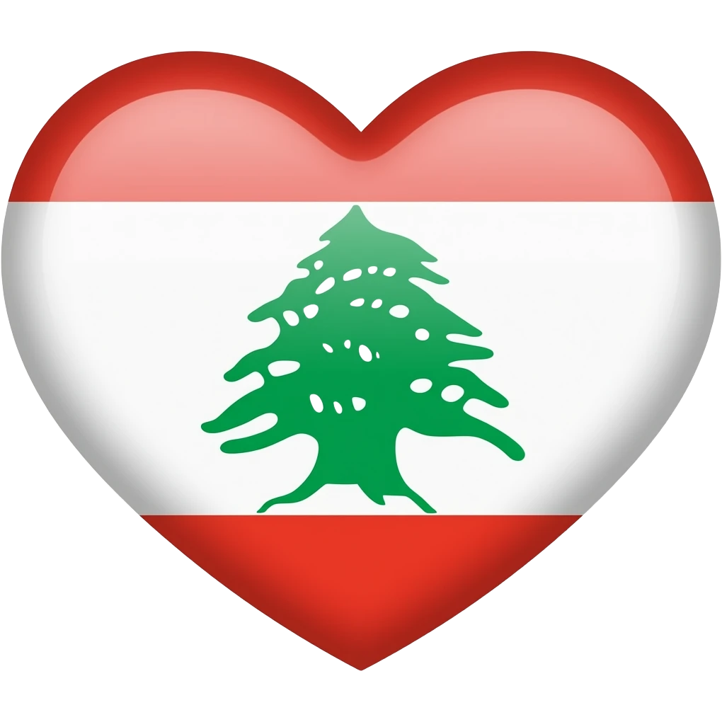 Lebanon heart flag emoji
