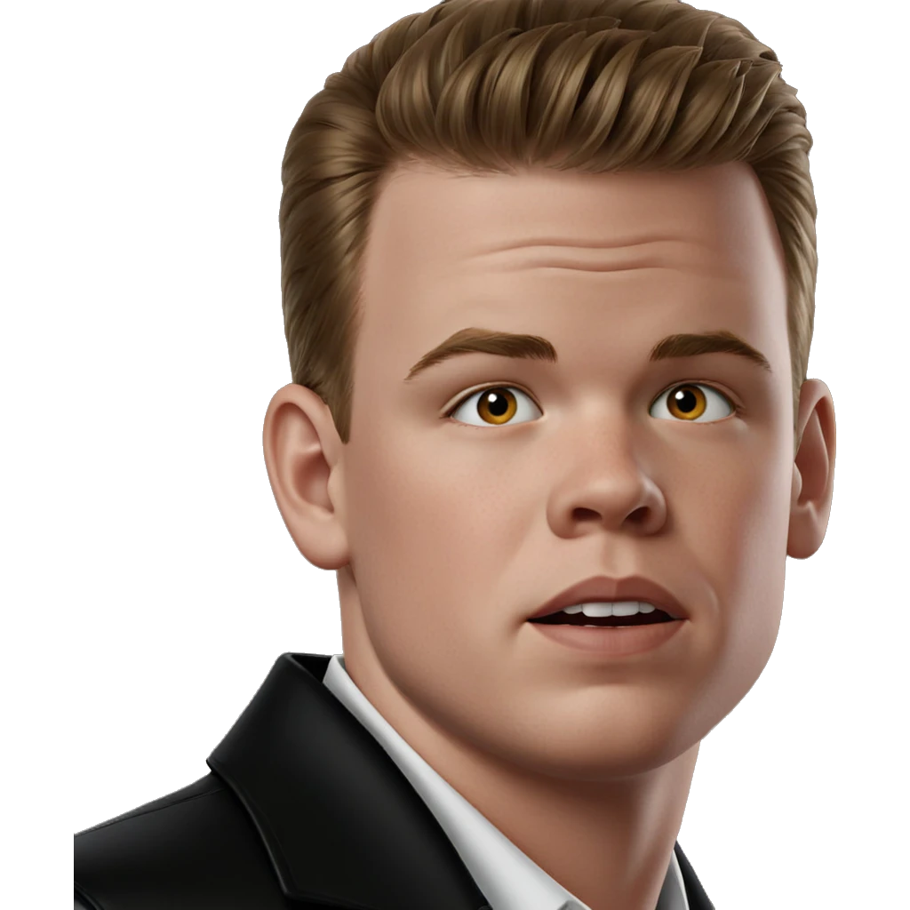 portrait of a boy in white shirt emoji