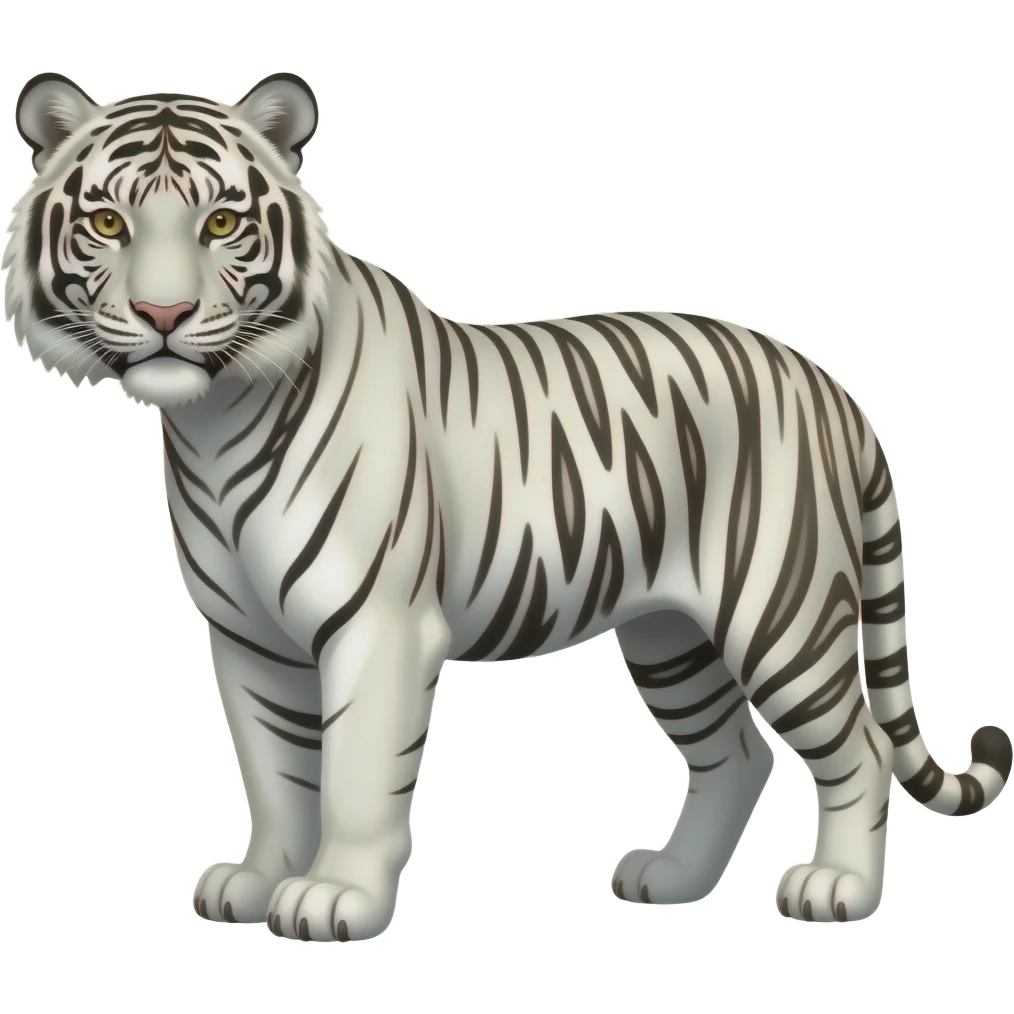 male white tiger emoji