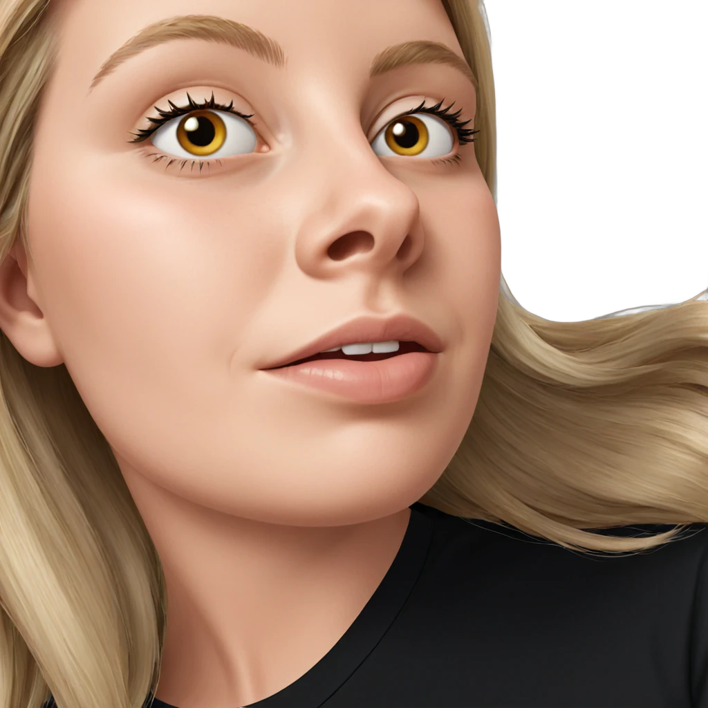 blonde girl portrait close up emoji