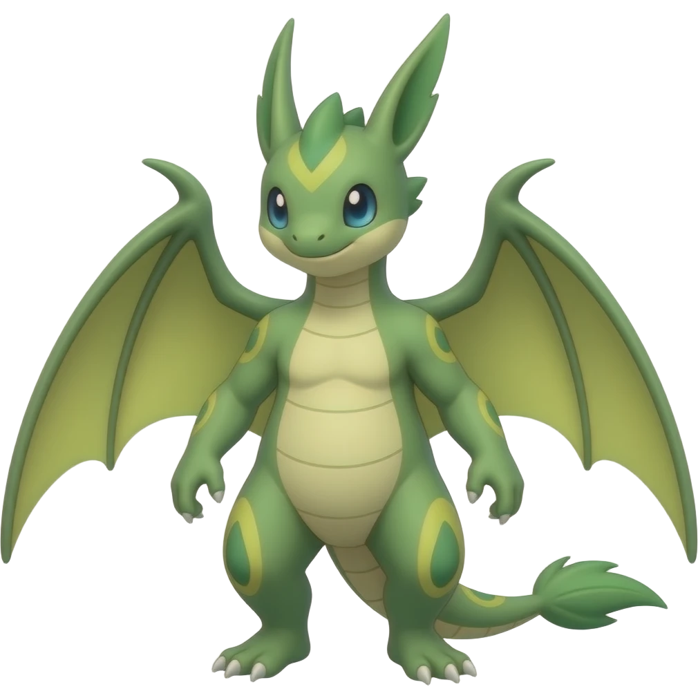 Treecko-Sceptile-Celebi-Flygon-Fakemon full body emoji