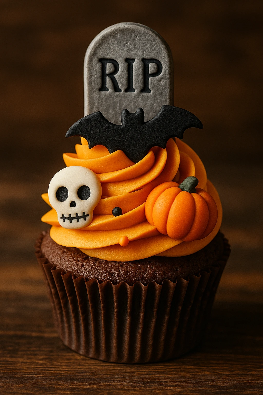 Halloween cupcake emoji