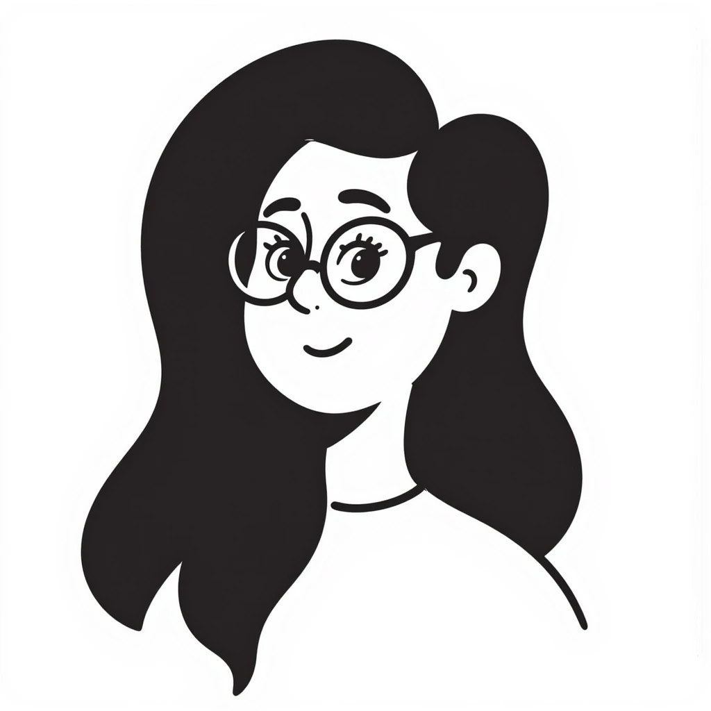 Upper body of Ariel, the Little Mermaid, with black hair and thin round Miu Miu glasses emoji