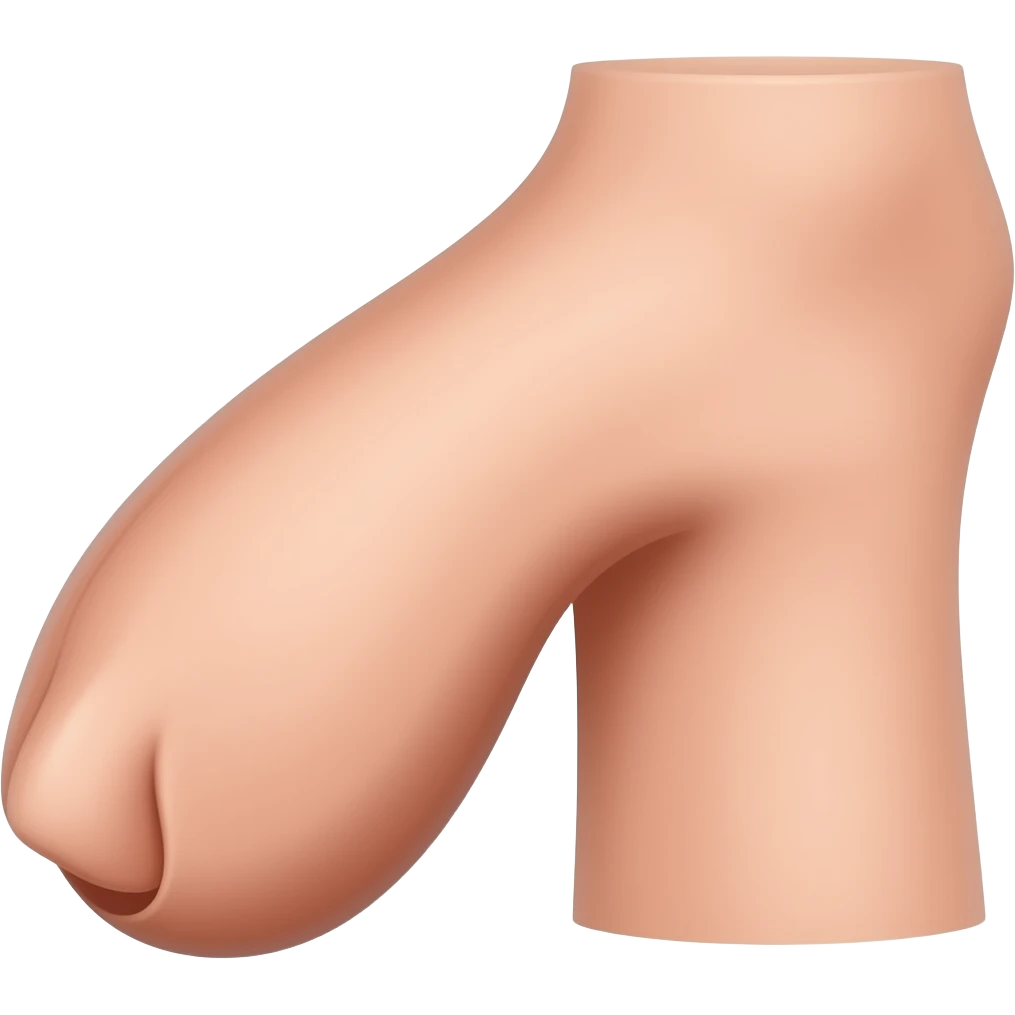 Nude penis with testicles emoji