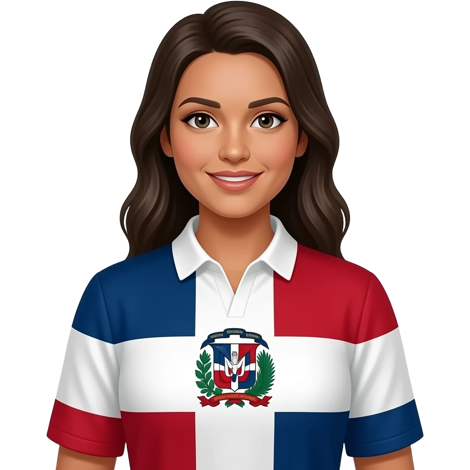 crea un emoji de vestido de republica dominicana, pero sin el escudo emoji