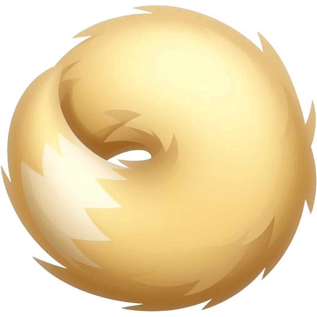 Yellow wolf tail emoji