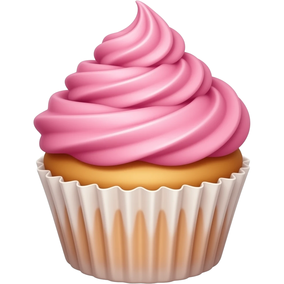 Cupcake with pink icing emoji