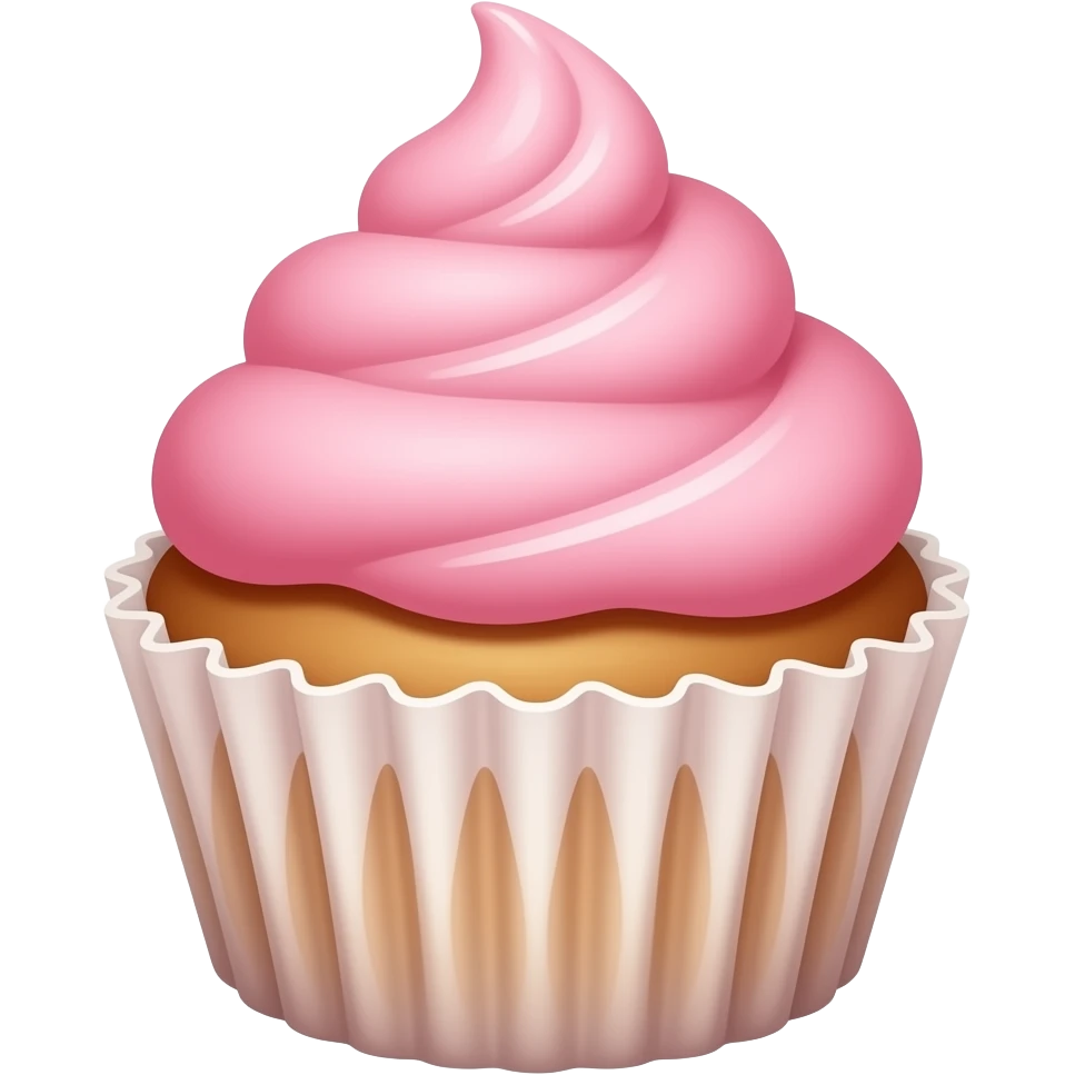 Cupcake with pink icing emoji
