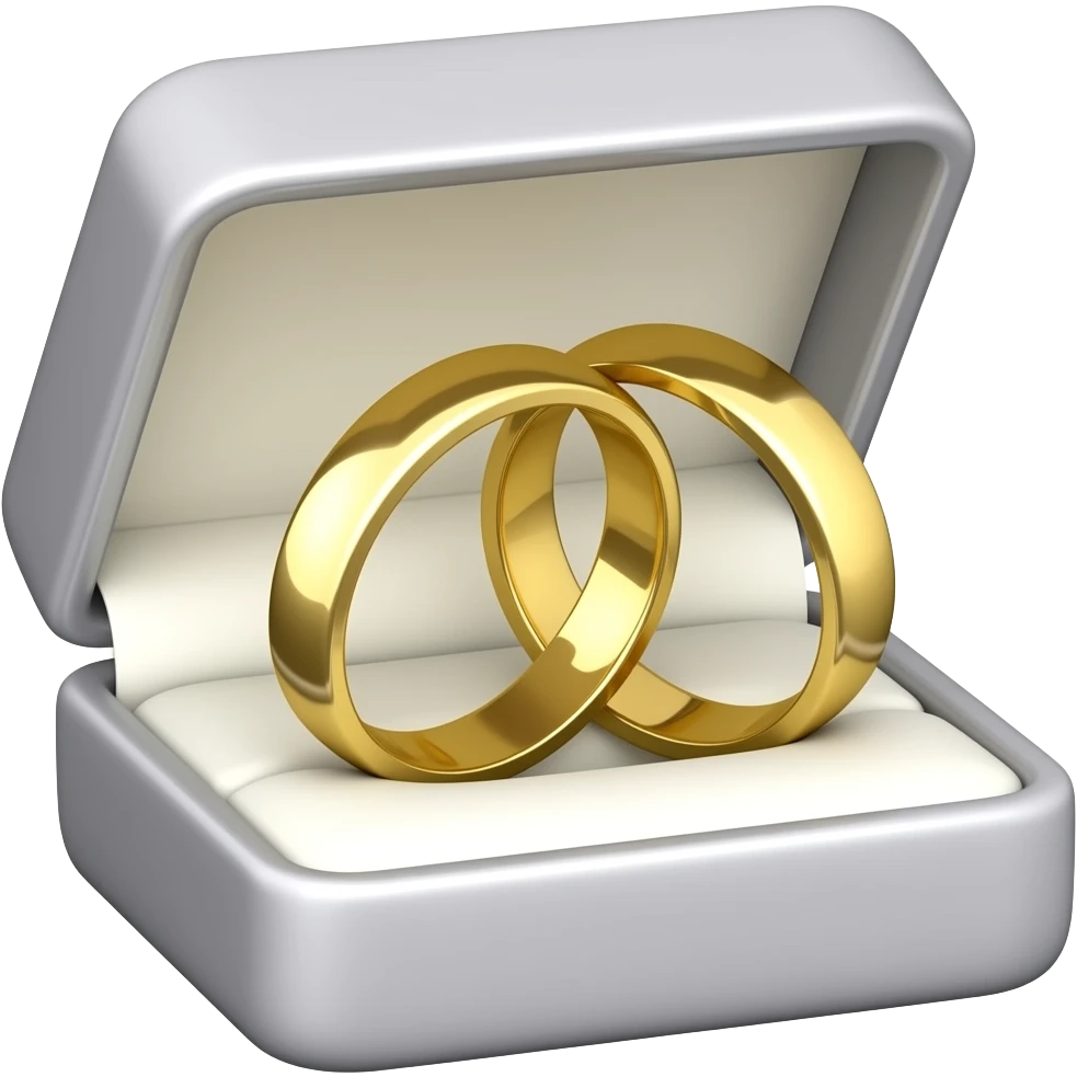 Wedding bands in box emoji