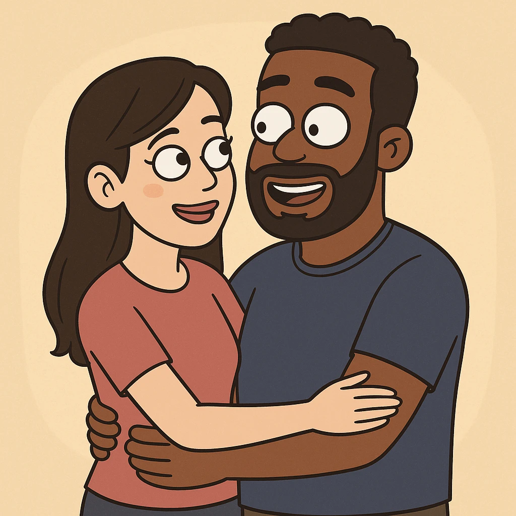 👩🏻‍❤️‍👨🏾 emoji