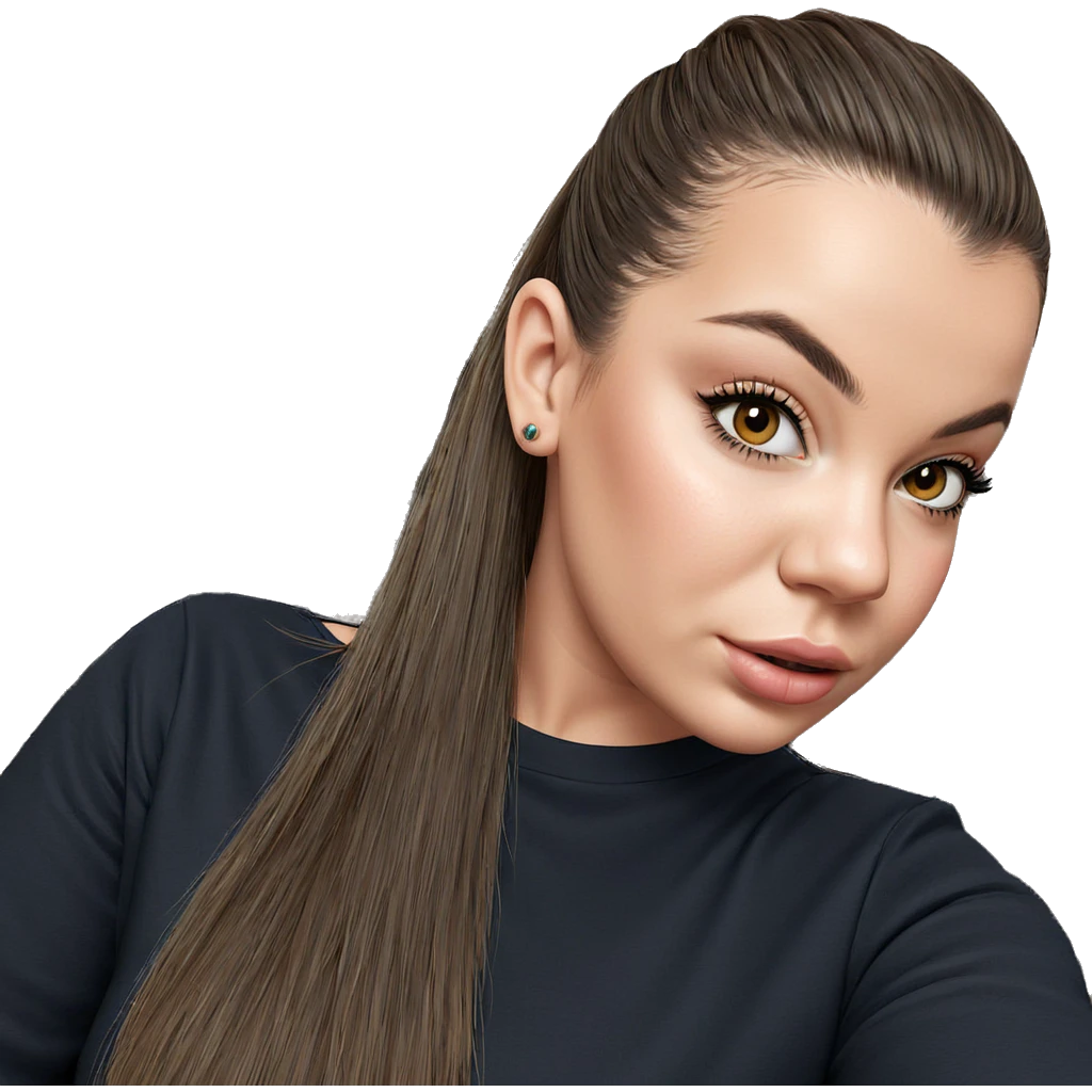 brown haired girl portrait emoji