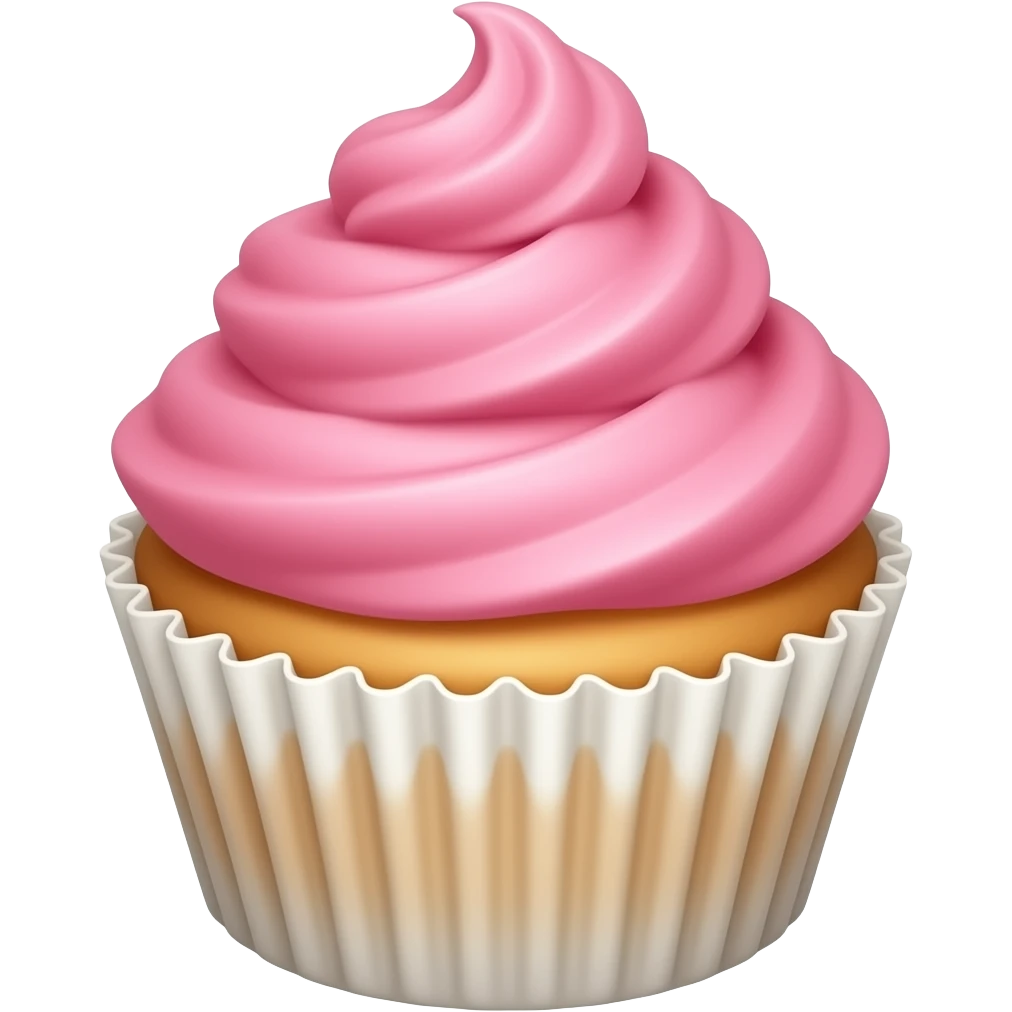 Cupcake with pink icing emoji