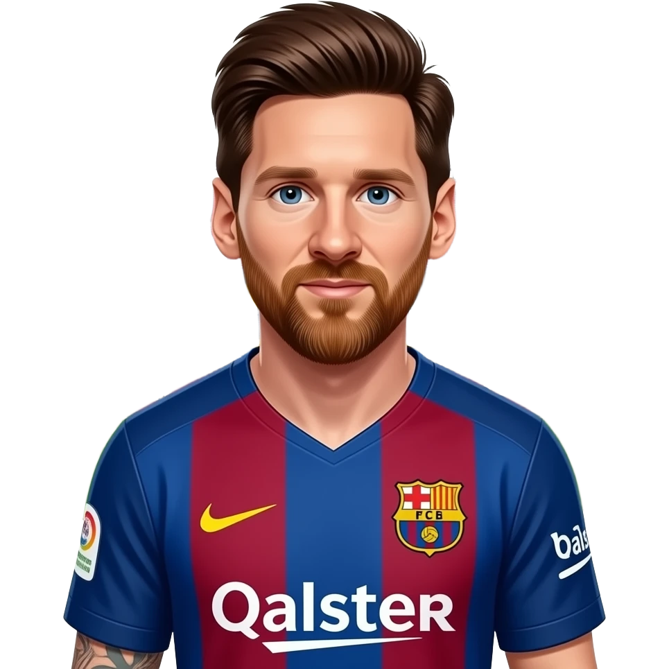 Messi have barcelona behind him emoji