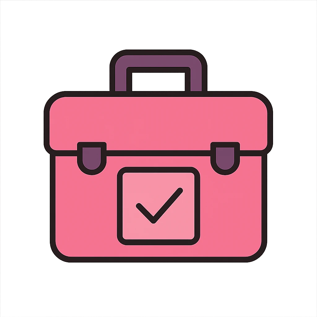 pink briefcase icon for job application tracker emoji