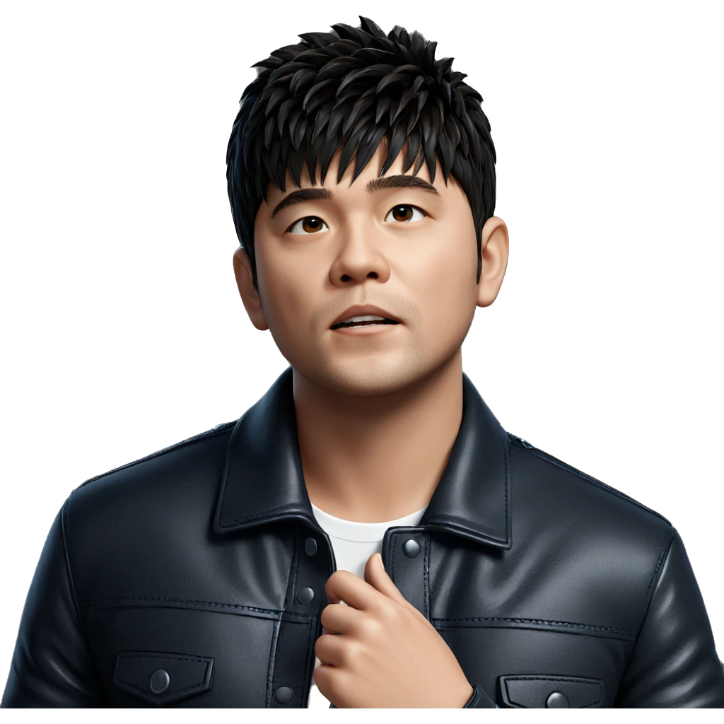 casual style with leather jacket emoji