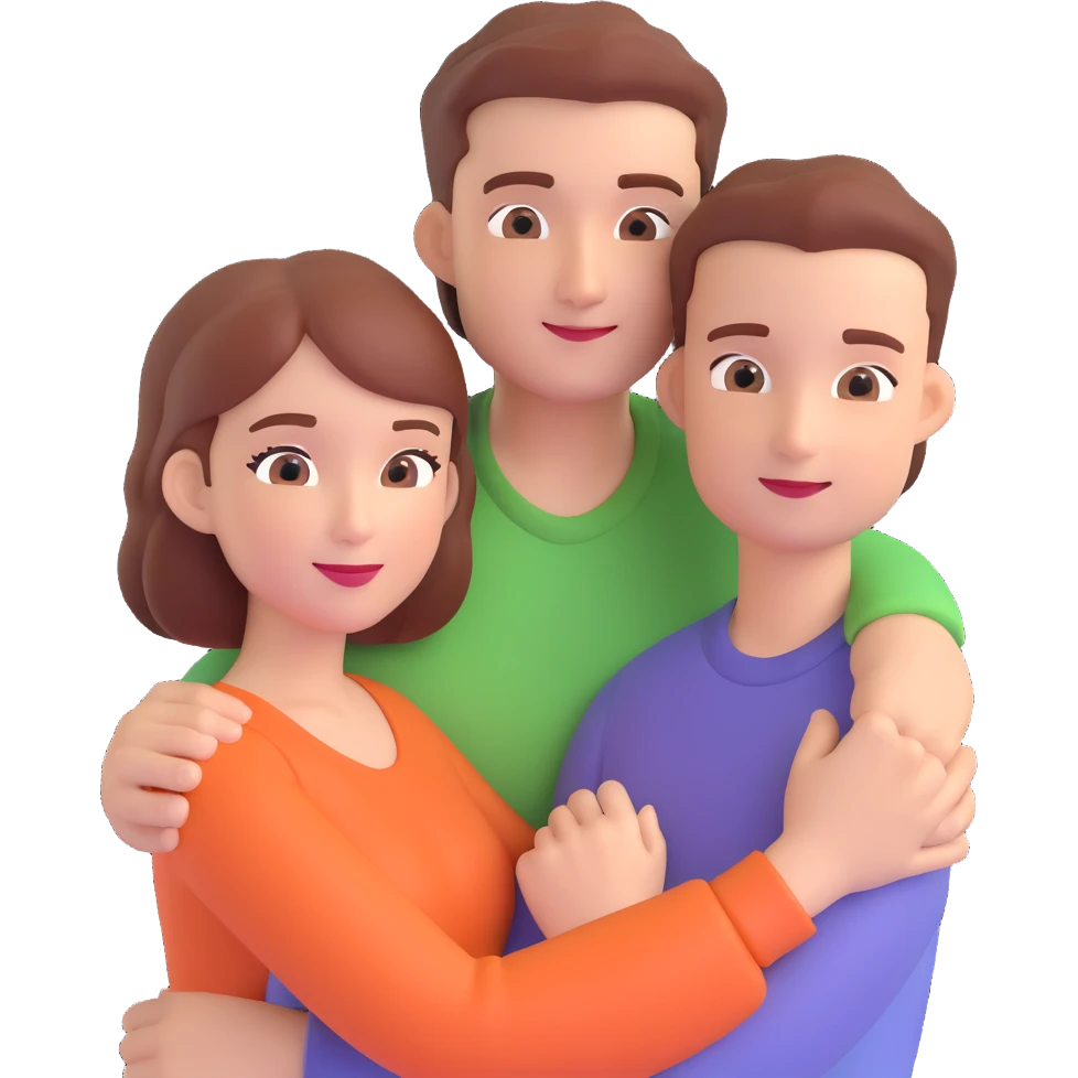 couple posing, close up pose, living room background emoji