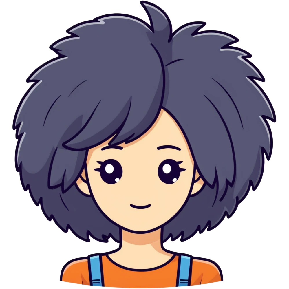 Big hair emoji