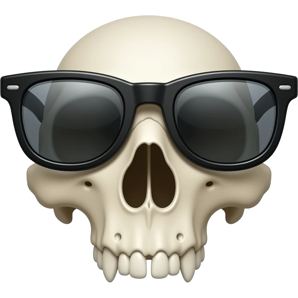 Penguin skull wearing sunglasses emoji