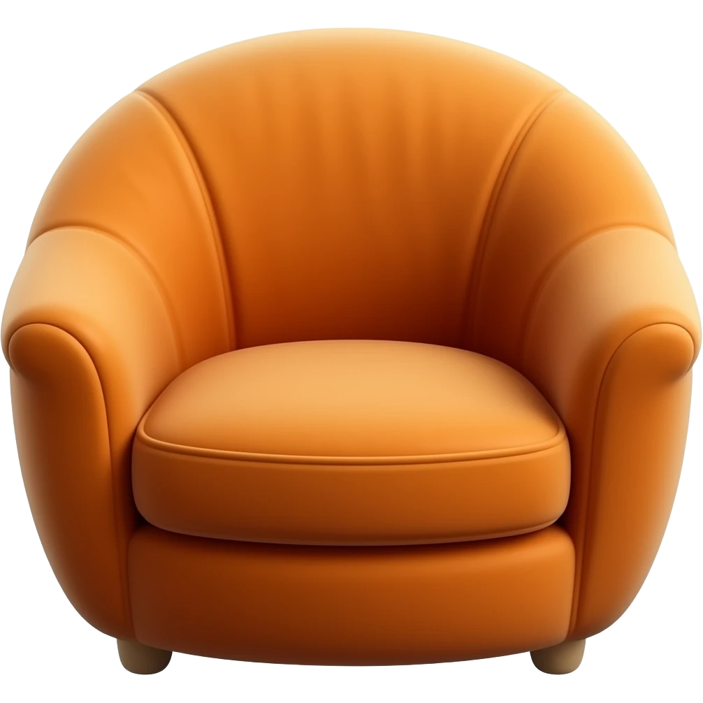 orange velvet round armchair emoji