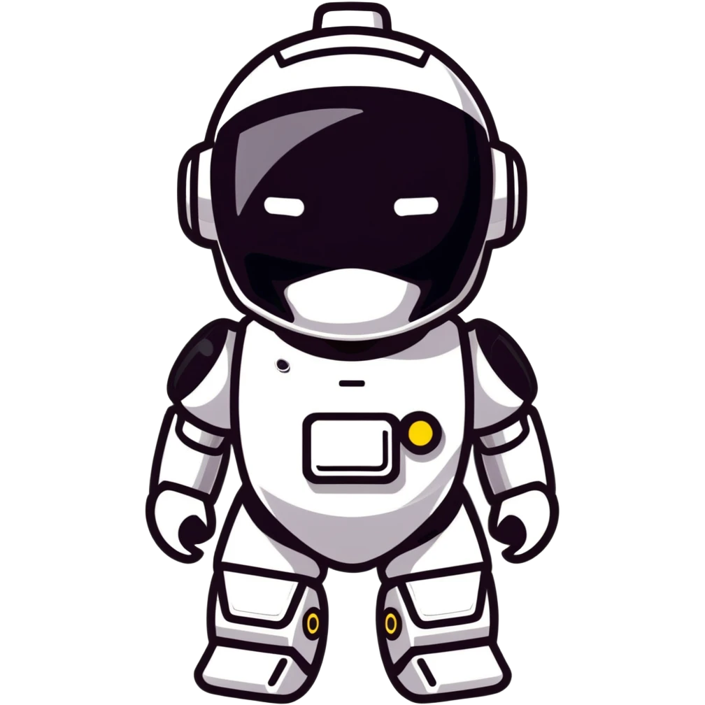 robot black AI mask with glowing elements emoji