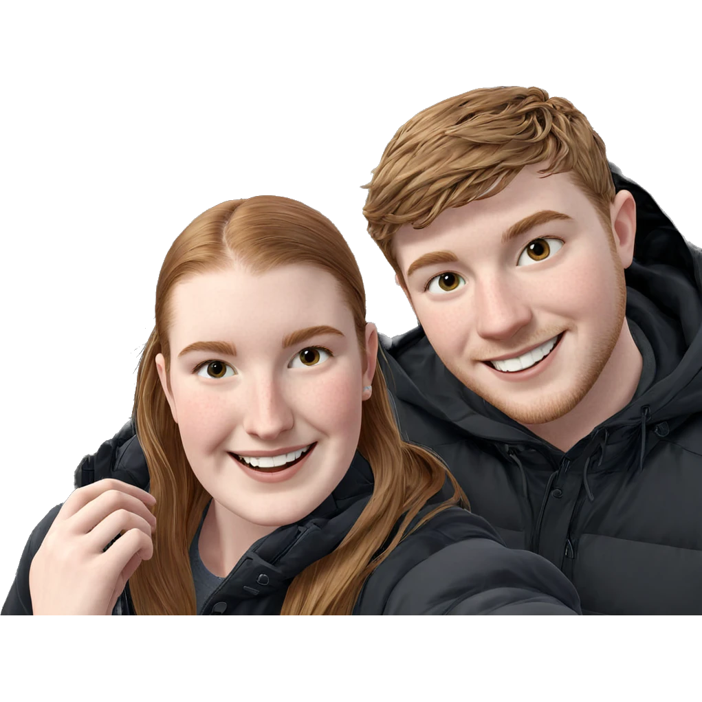 smiling couple outdoors in daylight emoji