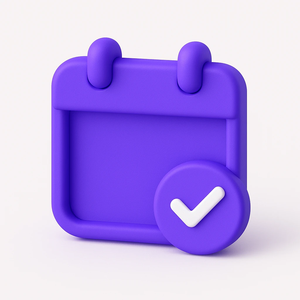 A "schedule clear" illustration for the empty state of a page emoji