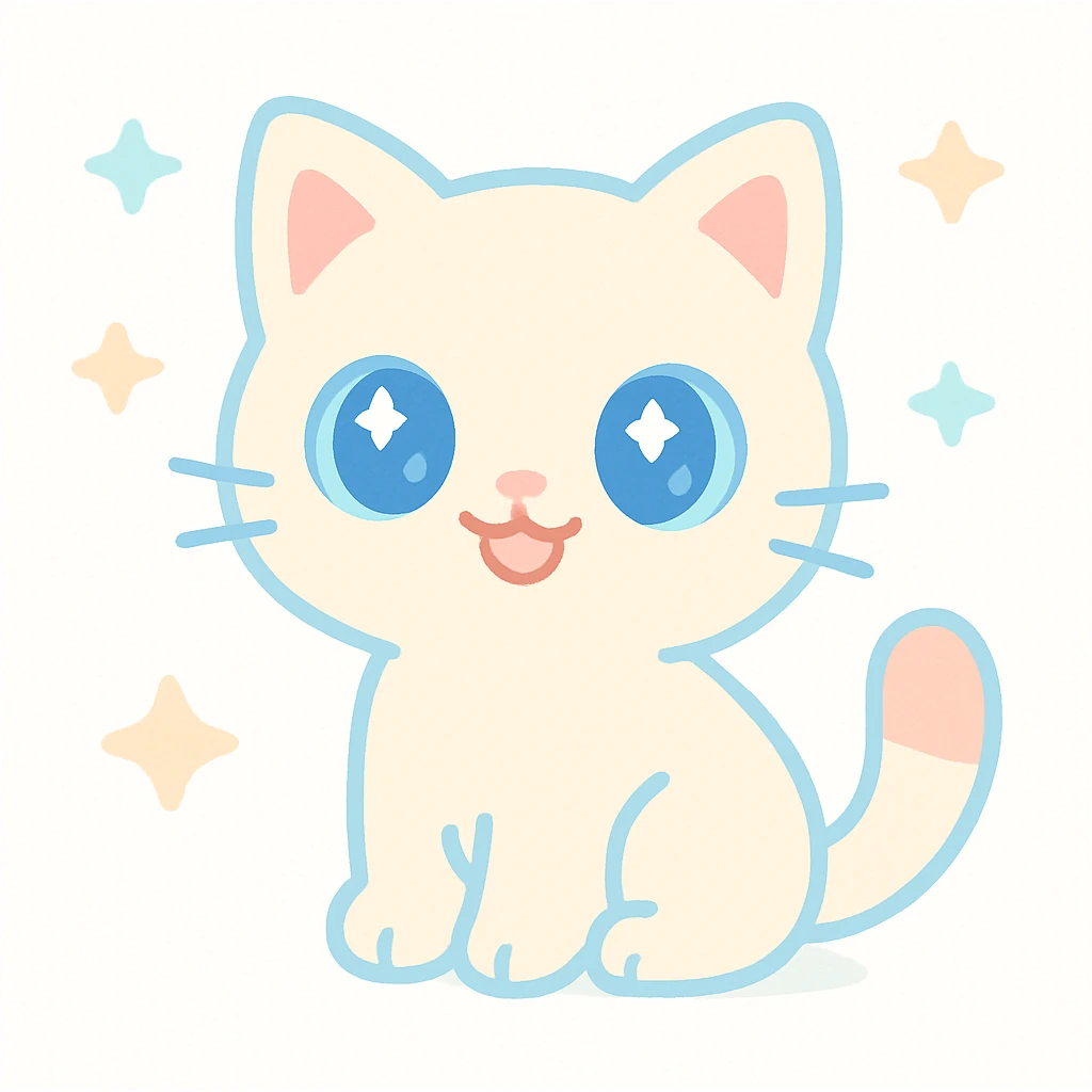 a cute blue eyed kitten emoji
